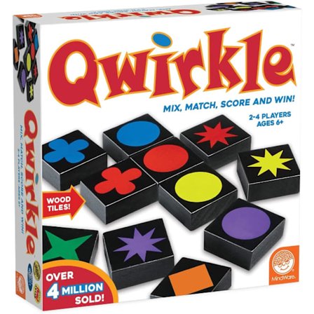 Qwirkle Brætspil - Uddannende, Spændende, Træ, Forældre-Barn Dobbelt Spil, Brætspil til Børn