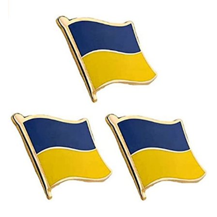 3 stk. Ukraina flagg pin til jakkeslag - pin til jakkeslag - merke til jakkeslag for unisex kvinner og menn