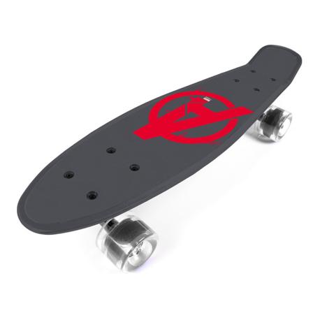 Skateboards Seven Avengers Logo Gråa Produkt Av Avvikande Storlek