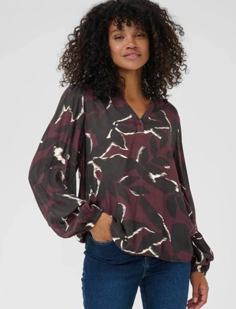 Kaffe Kabeate Amber Blouse - Burgundy - 44