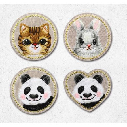 4 stk. dyre broderi stryge-på patch, broderi klistermærke stryge-på patches sy-på badge klistermærker til tøj, rygsække, jeans, hatte, reparation og 