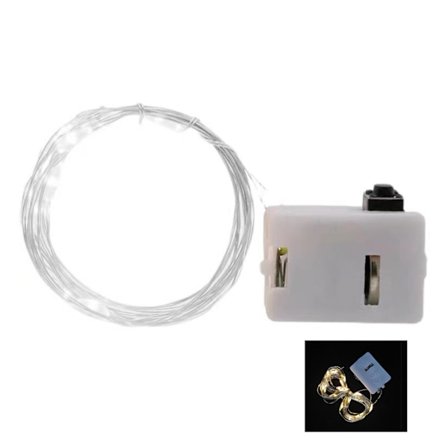 Fairy String Lights 3 Lägen Flexibel Koppartråd Batteridrivna LED-lampor för Tårtbukettlåda Varmvit