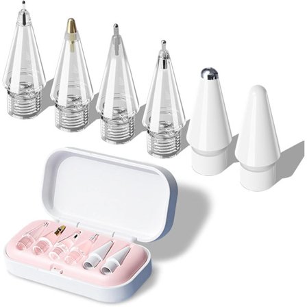 2025 Siste Modell Erstatningstips for Apple Pencil Pro (1./2. Gen & USB-C), Oppgraderte iPad Penn-tips med Bæreveske, Presis Stylus A