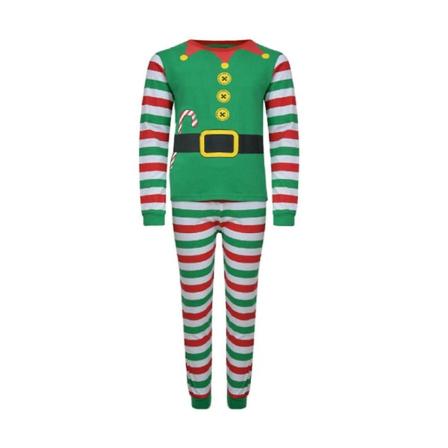 Familiematchende julestripete pyjamas Julepysjamas fritidssett Kid 8T