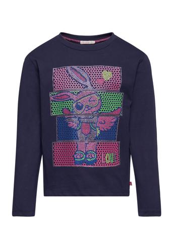 Long Sleeve T-Shirt T-shirts Long-sleeved T-shirts Marineblå Billieblush*Betinget Tilbud