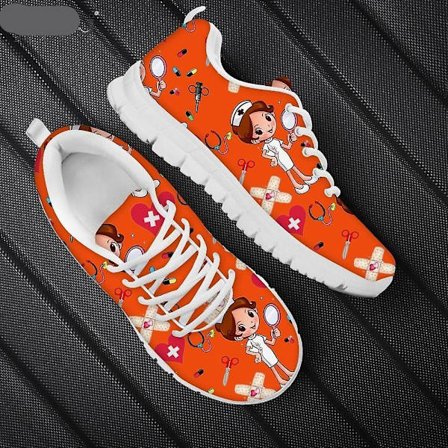 Kvinnor tecknad sjuksköterska Höst Sneakers Sko