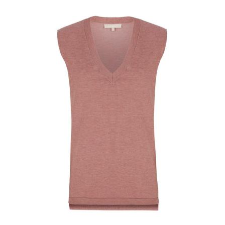 Soft Rebels SRMarla V-neck Loose Fit Knit Vest Pink, Dame Slipover