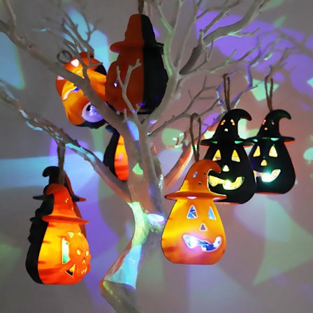 Halloween Pumpa Lantern Led Hanging Ghost Lantern Lamp