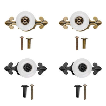 4 stk. husholdningsmøbler keramikk håndtak skuff skap håndtak knott