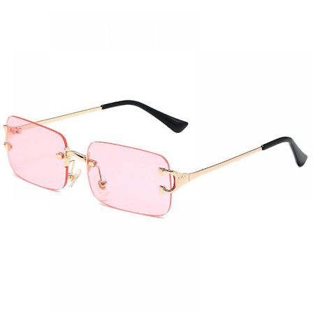Kantløse solbriller 90-talls Rammeløst rektangel tonet