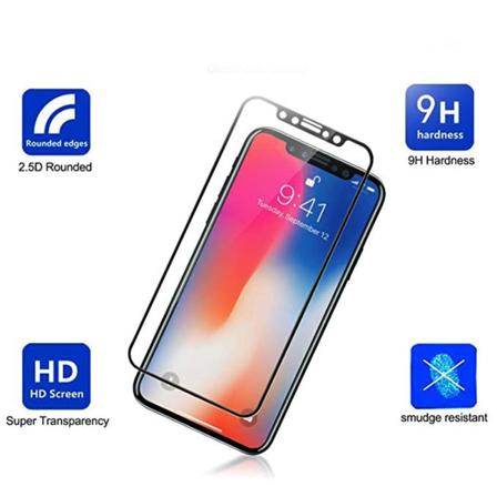 iPhone 11 skærmbeskytter 4-PACK Carbon 9H Screen-Fit 3D/HD Svart Svart