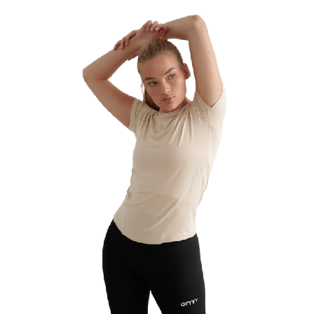 aim'n Soft Basic Short Sleeve Tröjor & jackor Dam Beige XS