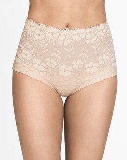 Støttetrusse Jaquard&Lace Beige - 56 - Miss Mary
