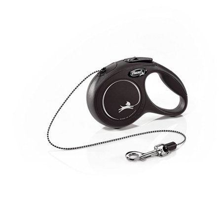 Flexi New Classic Retractable Hundkoppel 8m Svart