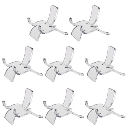 10 stk Display Stands Transparent Klar Stol Form Stabil Plassbesparende Oppbevaring Akryl Krystall Geoder Stein Mineral Agat Korall Display Holdere 