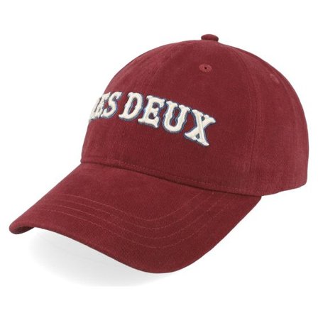 Les Deux - Svart adjustable Keps - Colourful Logo Fired Brick Red Dad Cap @ Hatstore