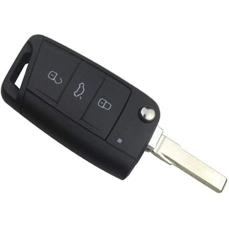 Avaimen suojakotelo VW Polo Golf 7 T-Roc Tiguan Jetta Seat Ibiza Leon Ateca Arona Toledo Skoda Fabia Octavia Karoq - 3-painikkeinen kaukosäädin