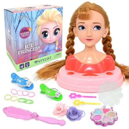 Barbie dukke Prinsesse Elsa, Is og Snø Eventyr Elsa halv kropp dukke med tilbehør (FMY)