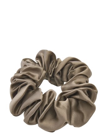 Lenoites Mulberry Silk Scrunchie - Brown - ONE SIZE