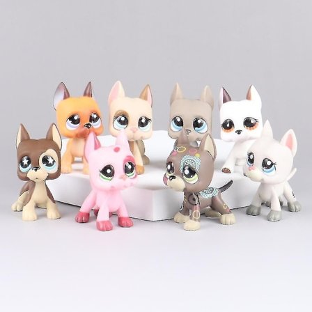 Uusi Littlest Pet Shop Eläin Nuket Tanskandoggi Kissa Mäyräkoira Toimintahahmo Näyttämömalli Tyttö Leikkimökki Lelut Lapsen Syntymäpäivälahja