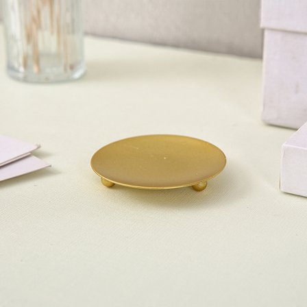 Kynttilänjalka Kynttilänjalka - 10 kappaleen sarja Pyöreitä Kultaisia Rautaisia Kynttilänjalkoja