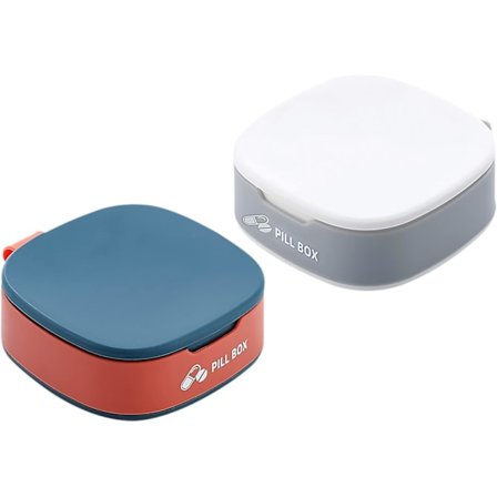 Pilleeske, Medisinorganisator, 2 Reise-pilleesker Lomme Pilleesker Beholdere Medisinoppbevaringsboks