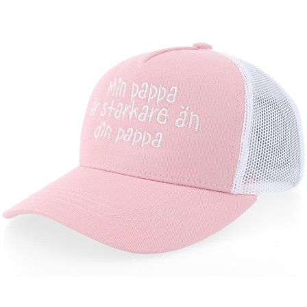 Kiddo Cap - Pink trucker Czapka Z Daszkiem - Kids Starkare Än Din Pappa Light Pink/White A-frame Trucker @ Hatstore