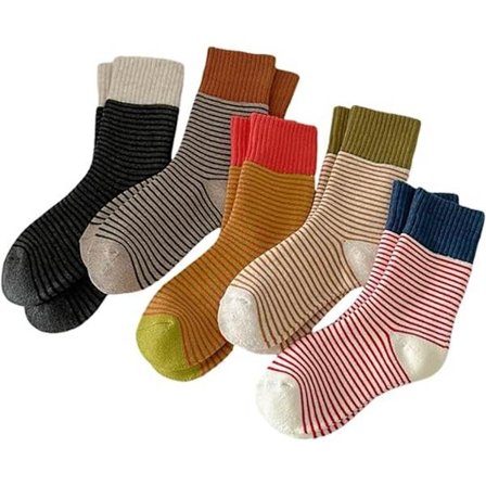 Strumpor - Value pack damstorlek 36/40 5 par strumpor enfärgad lång höst mjuk, absorberande, andningsbar för vardag, affärer, sport och_yu