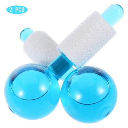 2 stk. Ice Roller Globes Ansigtsrullekugle Kold hud ansigtsmassageværktøj til ansigt og nakke hovedpine