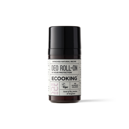 Ecooking Deo Roll-on - Duftbeskyttelse Døgnet Rundt, Fri for aluminium og 99% naturlig opskrift.