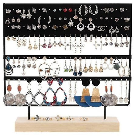Örhängesställ med 144 hål, smyckesdisplay, förvaring för örhängen, stativ