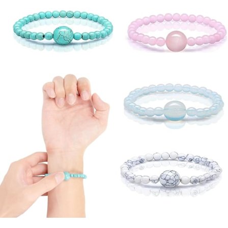 4 st Anti Åksjuka Armband, Anti Illamående Armband Justerbart För Åksjuka, Morgonillamående