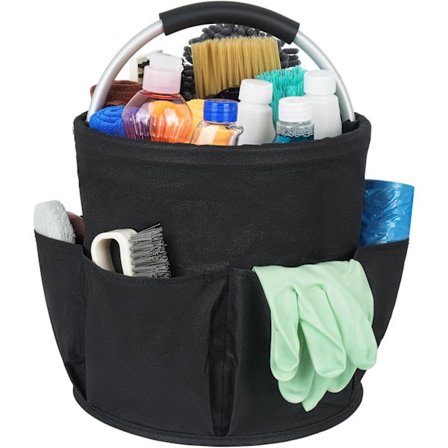 Siivouskori kahvalla, monitoiminen siivoustarvikkeiden järjestäjä, 28*28 cm, helppo puhdistaa ja kuljettaa