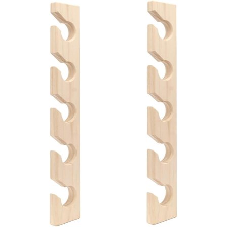 2 STK Hattehylde til Væg Træ Baseballkasketter Organizer Vægmonteret Baseballhat Holder Vertikale Hattehylder til Skab