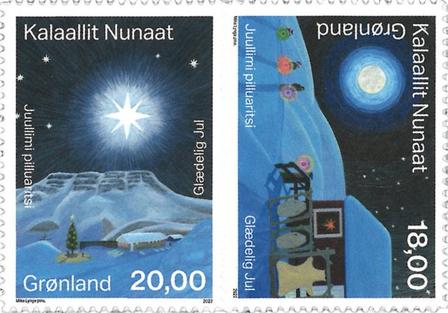 Grønland - Julen 2022 - Postfrisk sæt fra hæfte