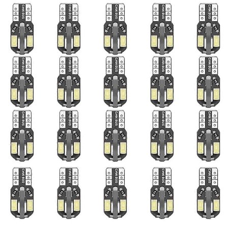 20 kpl T10 LED-polttimoita Xenon valkoinen 192 168 194 2825 W5W Superkirkas 6000K autoihin, kuorma-autoihin ja perävaunuihin
