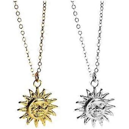 2 st Sol och Måne Halsband Hänge Trendigt Halsband Smycken för Kvinnor