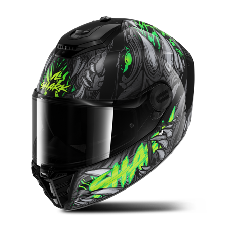 Integralhelm Shark Spartan RS Shaytan Schwarz/Grün/Anthrazit S