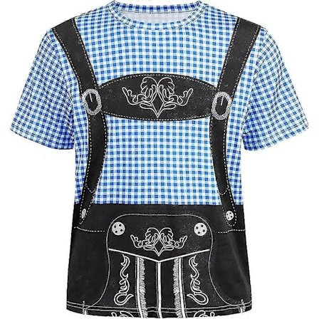 Oktoberfest miesten lyhythihainen baijerilainen T-paita -asu