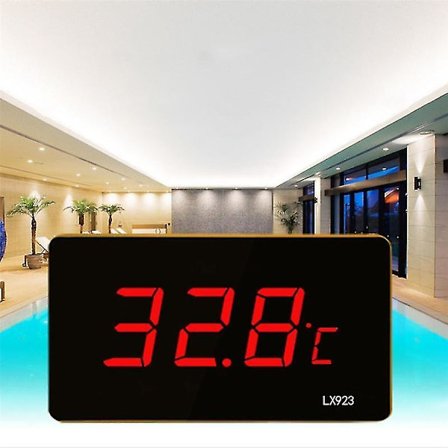 Pooltermometer med LED-display och vattentät sondtermometer Fish Tank Utomhustemperatur Me
