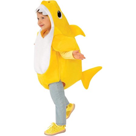 Babyshark-kostume til børn (110 cm), spiller babyshark-melodi