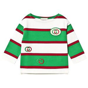 Kids - Gucci Green Logo Striped T-Shirt 9-12 months - Tops - 9-12 months - Green - Junge