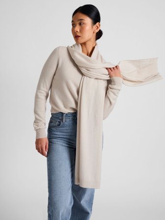 Kashmina - Kashmirskjerf "Urban" - cream