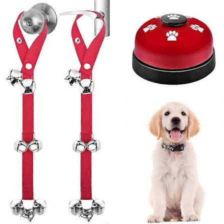 3-pak Hundedørklokker, Træningsklokker til kæledyr til at gå ud og tisse