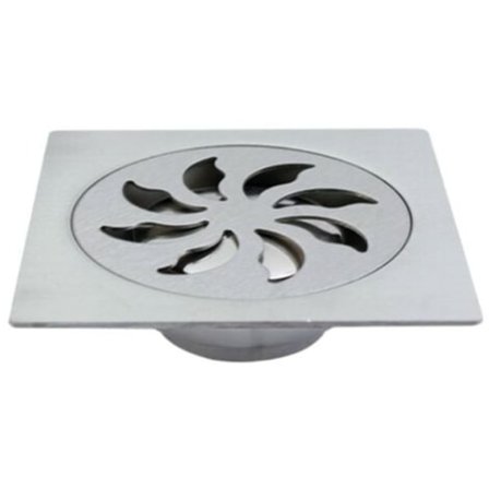 Afløbsrist til brus 15x15cm med gitter og aftagelig hætte i mat