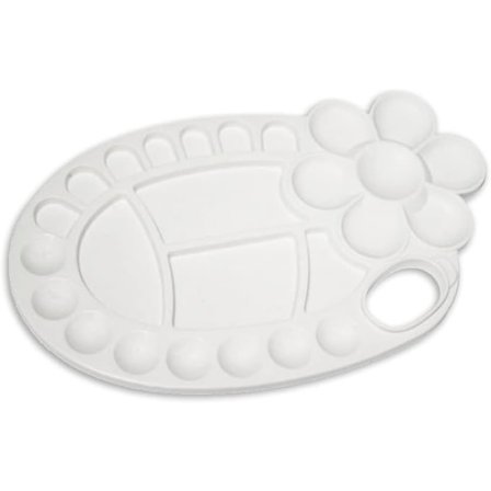 Plastik Malepalette Oval Malepalette Palette til Gouache, ZQKLA