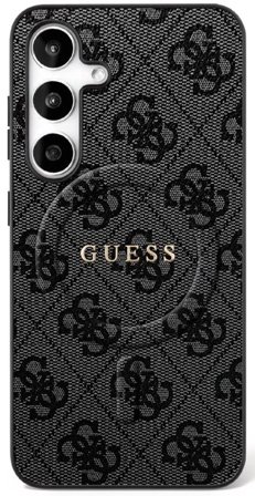 Guess 4G Ring Classic Logo MagSafe Case for Samsung Galaxy S25 FE - Black
