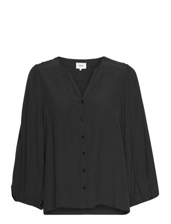 Nusofty Blouse Bluse Langærmet Sort Nümph