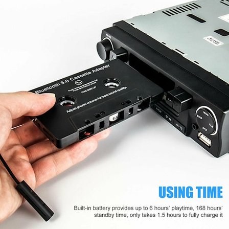 Bluetooth 5.0 Car eller Stereo Cassette Tape Adapter