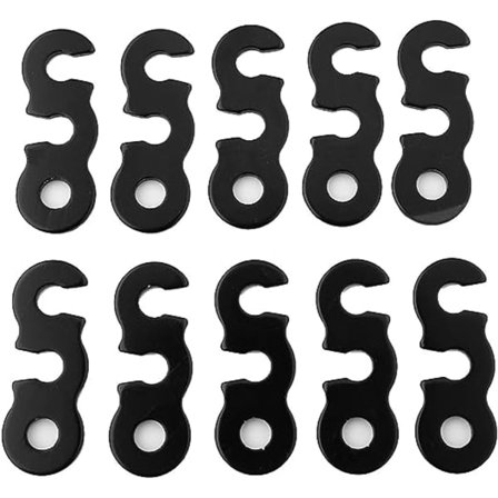 10 st tältlinjespännare (svart), tältvindrepspänne kabel, vindrepspänne aluminiumlegering kabel vindrepspännare, används för cam hikin